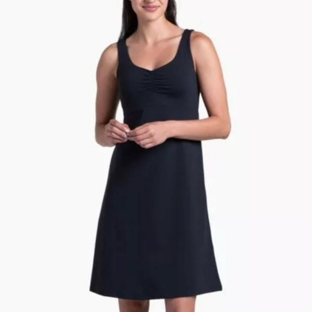 Kuhl NWT Raven Black Mova Aktiv Sleeveless Athleisure Tank Dress Size Small